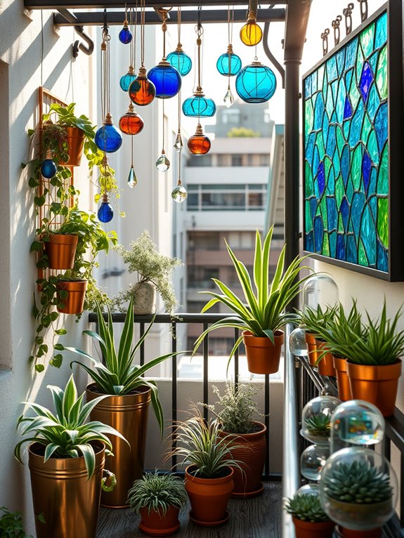 colorful garden glass artistry