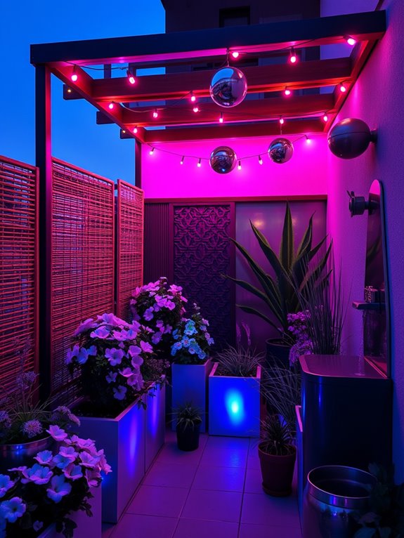 colorful outdoor lighting design