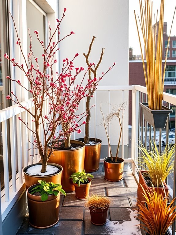 colorful winter garden displays