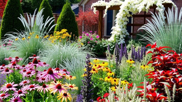 colorful year round garden ideas