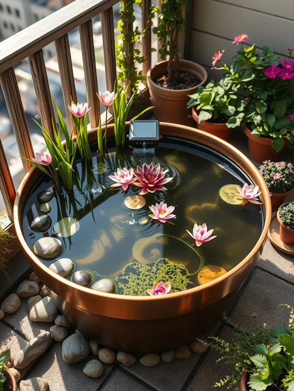 container water garden setup