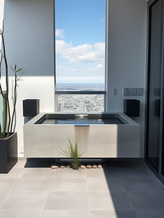 contemplative minimalist water features