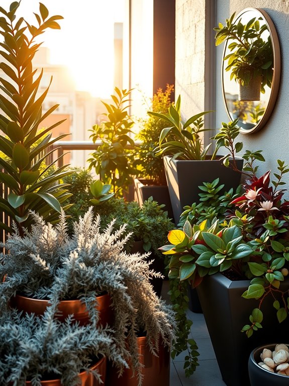 contrast in foliage textures