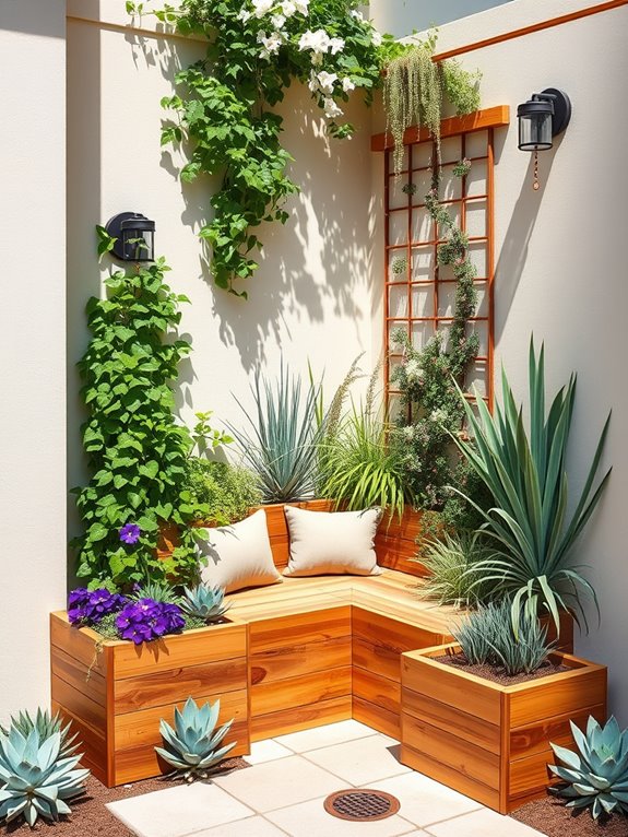 corner planter garden design