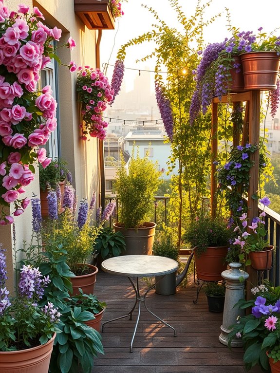 cottage garden floral tapestry