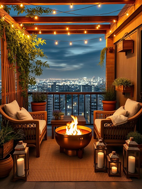 cozy fire pit oasis
