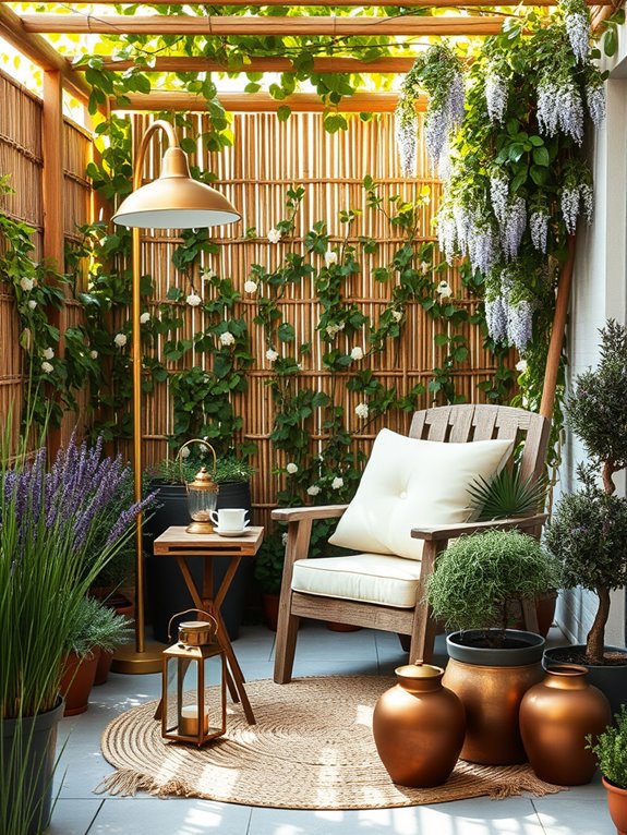 cozy garden reading nook