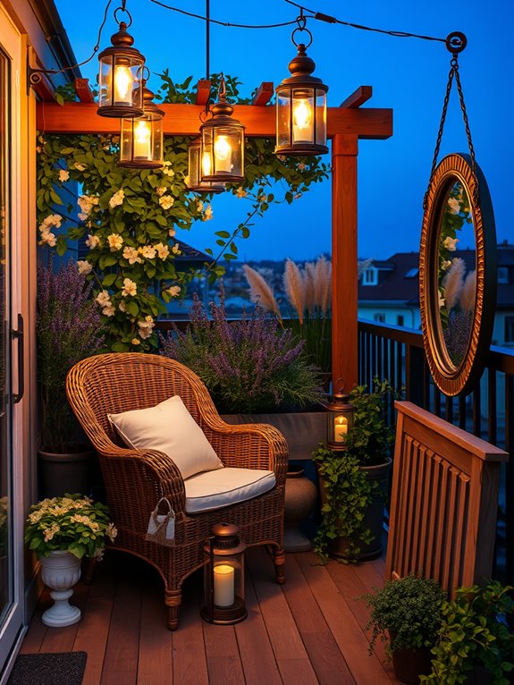 cozy lantern lit garden corners
