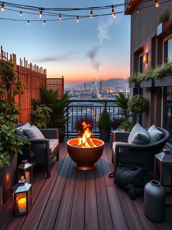 cozy outdoor fire setup