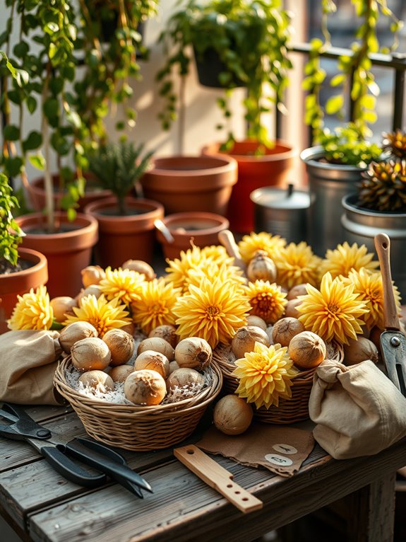 dahlia tubers winter storage