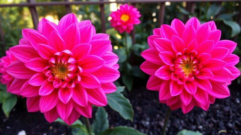 dahlias thriving in warmth