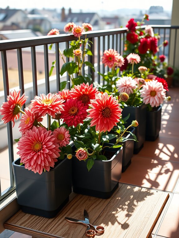 deadheading dahlias enhances blooms