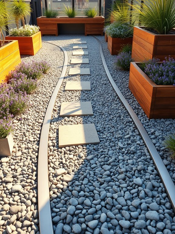 defined gravel pathway edges