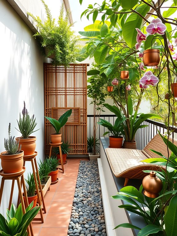 distinct themed garden rooms
