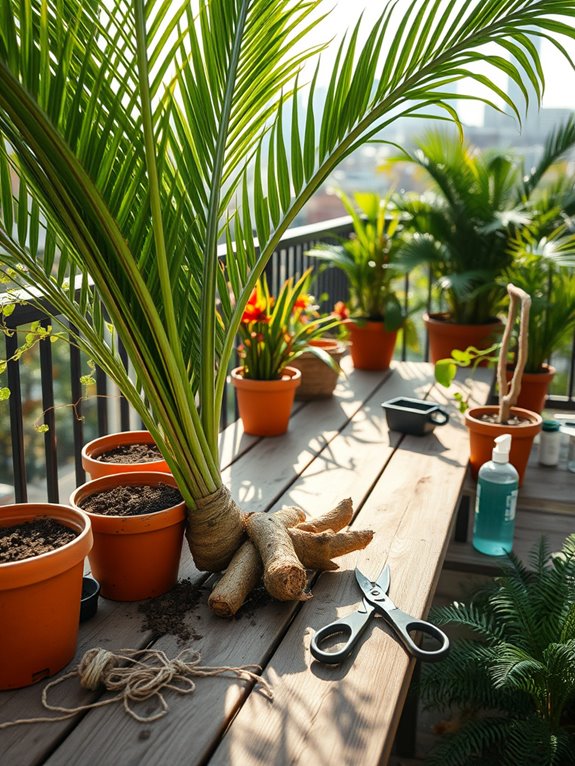 divide rhizomes for propagation