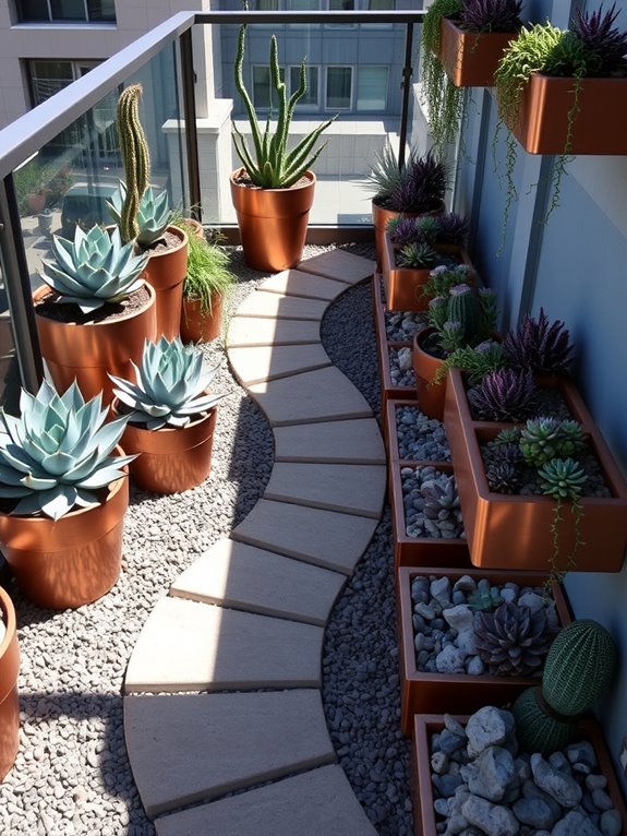 drought tolerant desert path garden