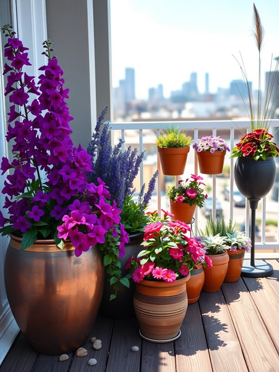dynamic color container gardens