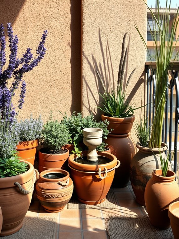 earthy clay garden aesthetics