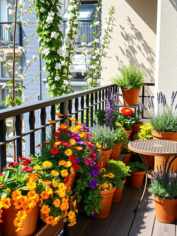 edible flower garden borders