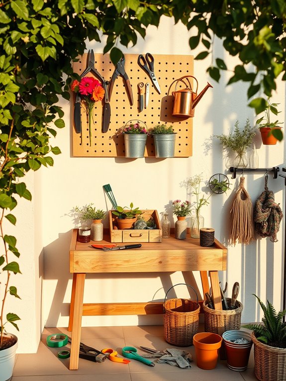 efficient cut flower workspace