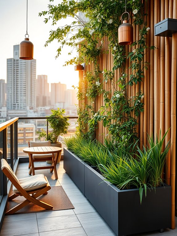 elegant bamboo fencing sanctuary