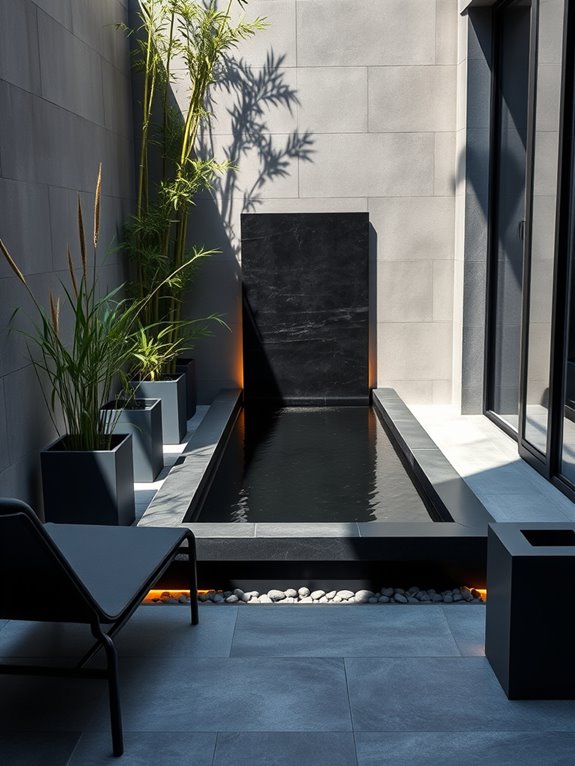 elegant minimalist water features