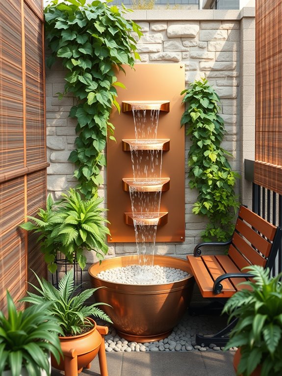elegant vertical oasis fountain
