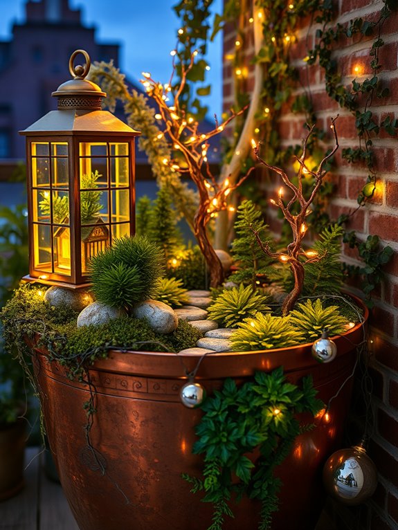 enchanted illuminated container garden