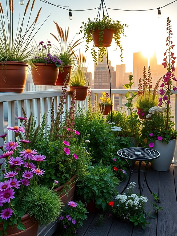 enchanting mixed flower garden