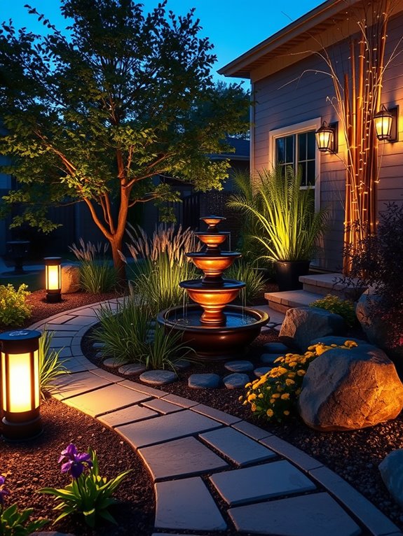 enchanting outdoor lighting installation
