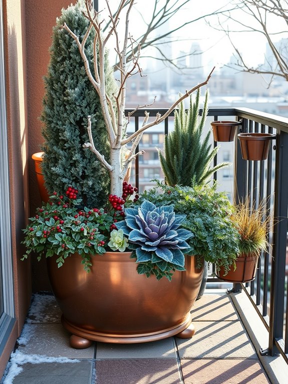 enchanting winter container displays
