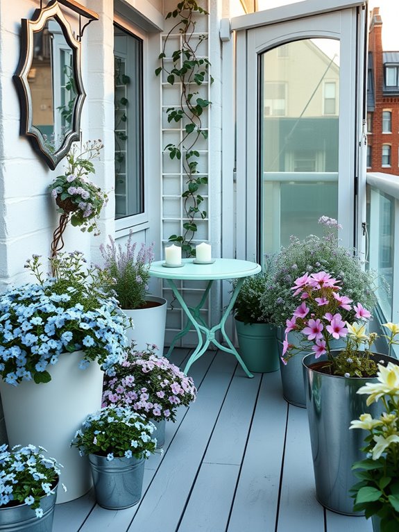 ethereal cool toned garden design