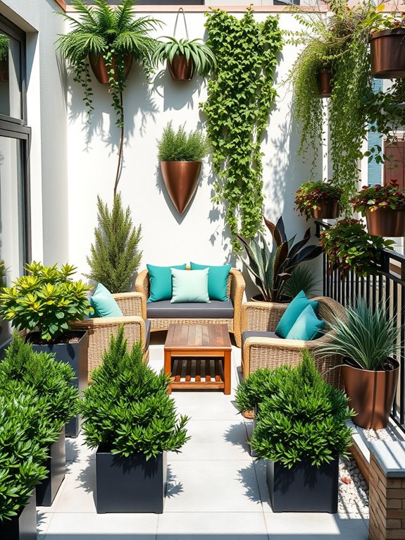 evergreen garden design elements