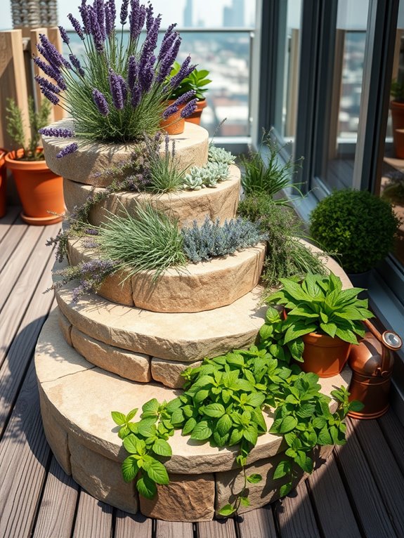 fragrant herb spiral garden