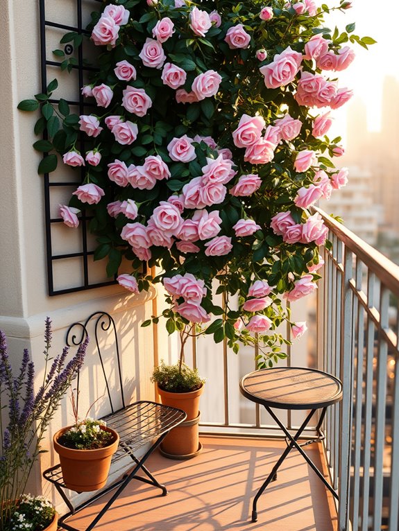fragrant vertical rose display