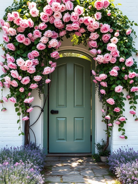 framing enchanting floral entrances