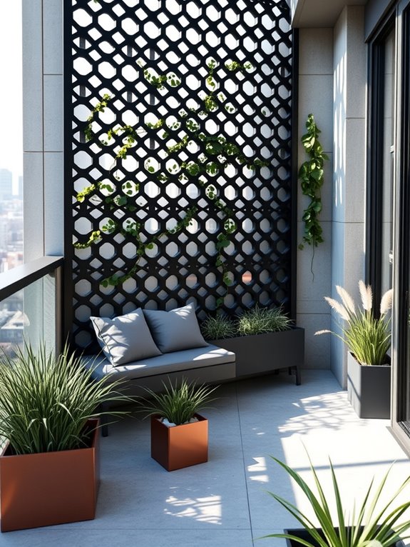 geometric garden lattice design