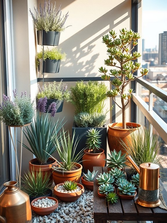 grouped plants harmonious landscape