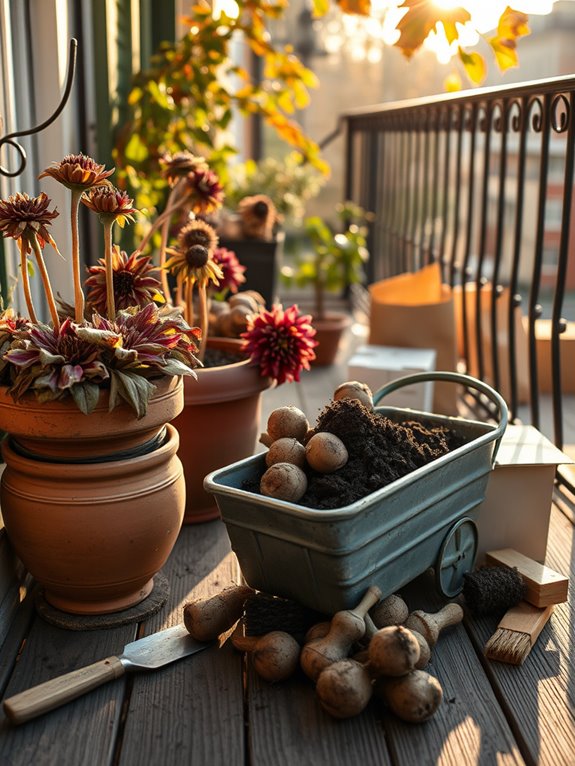 harvest dahlias before frost