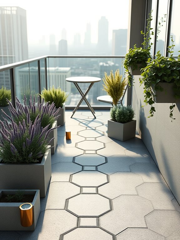 hexagonal garden design features