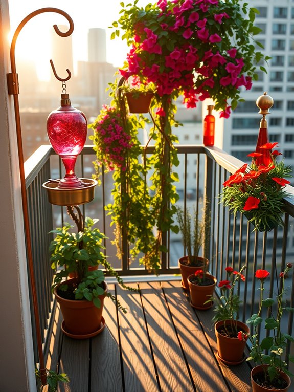 hummingbird feeding station design