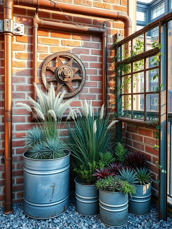 industrial garden design elements