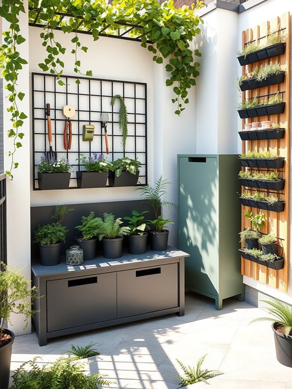 inviting organized entryway garden