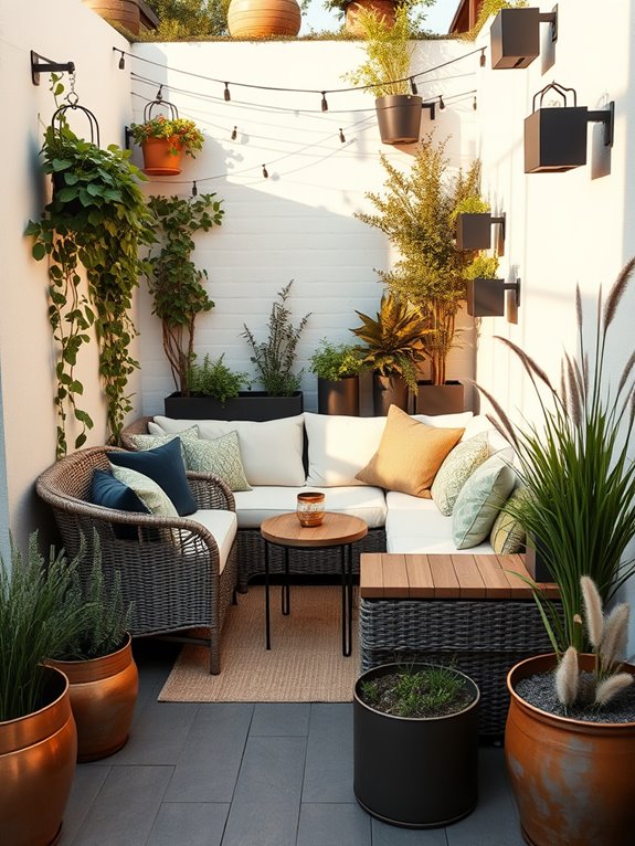 inviting outdoor seating oasis