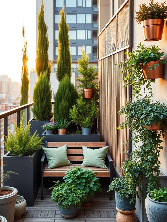 layered evergreen garden design