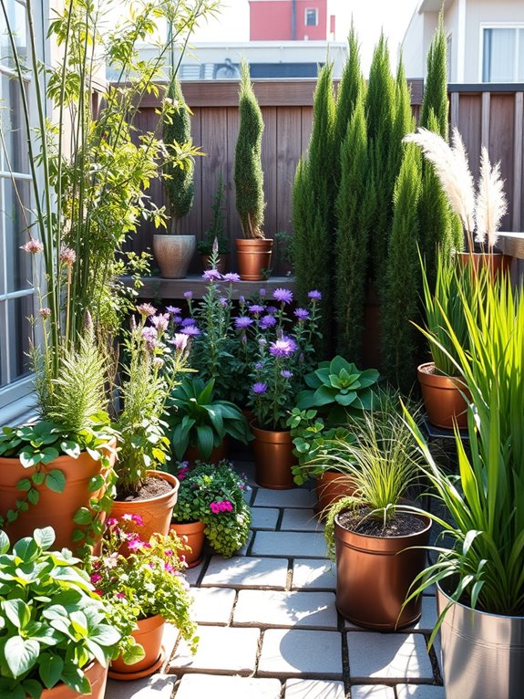 layered perennial border design