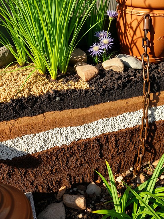 layered rain garden design