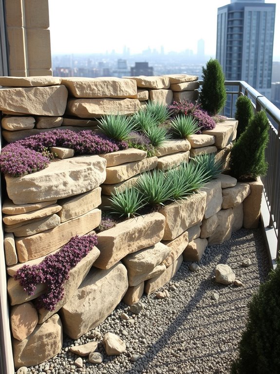 layered stone garden design