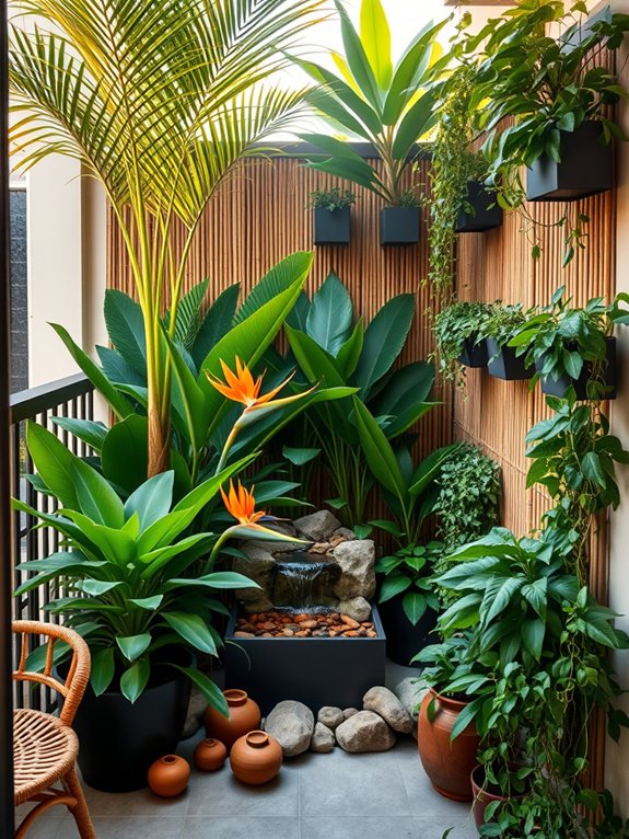 layered tropical garden design