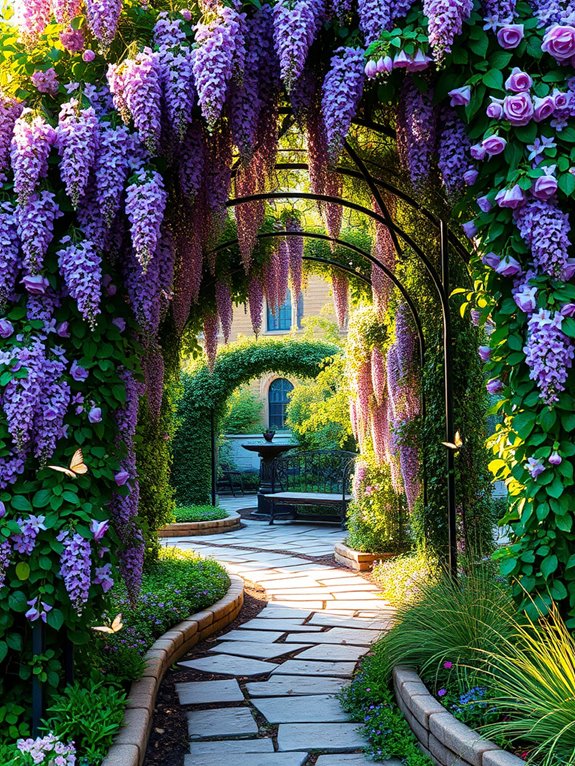 living archway with climbers